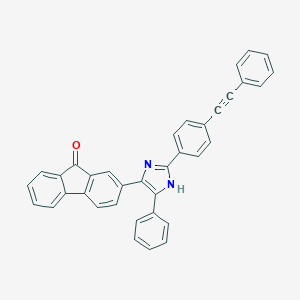 molecular formula C36H22N2O B388325 2-{5-phenyl-2-[4-(phenylethynyl)phenyl]-1H-imidazol-4-yl}-9H-fluoren-9-one 