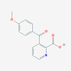 molecular formula C14H11NO4 B038833 3-(4-Methoxybenzoyl)pyridine-2-carboxylic acid CAS No. 116060-92-5