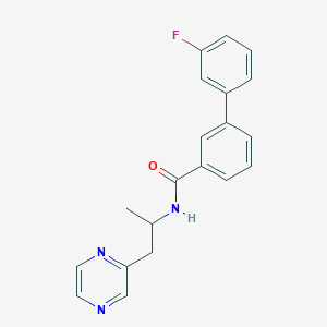 3'-fluoro-N-(1-methyl-2-pyrazin-2-ylethyl)biphenyl-3-carboxamide