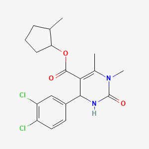 2-Methylcyclopentyl 4-(3,4-dichlorophenyl)-1,6-dimethyl-2-oxo-1,2,3,4-tetrahydropyrimidine-5-carboxylate