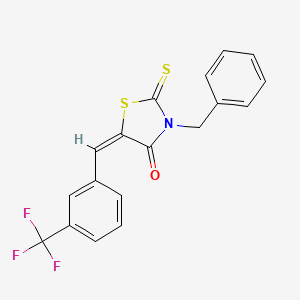 3-benzyl-2-thioxo-5-[3-(trifluoromethyl)benzylidene]-1,3-thiazolidin-4-one