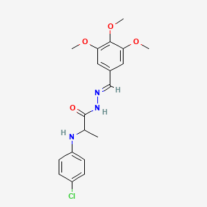 2-[(4-Chlorophenyl)amino]-N'-[(E)-(3,4,5-trimethoxyphenyl)methylidene]propanehydrazide