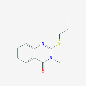 molecular formula C12H14N2OS B3883397 3-methyl-2-(propylthio)-4(3H)-quinazolinone 