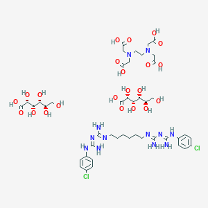 molecular formula C44H70Cl2N12O22 B038834 Trisdine CAS No. 123354-94-9