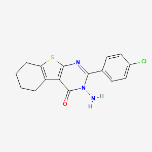 3-amino-2-(4-chlorophenyl)-5,6,7,8-tetrahydro[1]benzothieno[2,3-d]pyrimidin-4(3H)-one