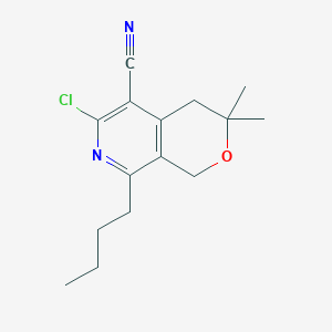 molecular formula C15H19ClN2O B3883435 8-Butyl-6-chloro-3,3-dimethyl-1,4-dihydropyrano[3,4-c]pyridine-5-carbonitrile 