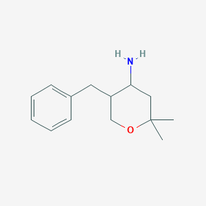 5-Benzyl-2,2-dimethyloxan-4-amine