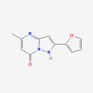 molecular formula C11H9N3O2 B3883477 2-(furan-2-yl)-5-methyl-1H-pyrazolo[1,5-a]pyrimidin-7-one 