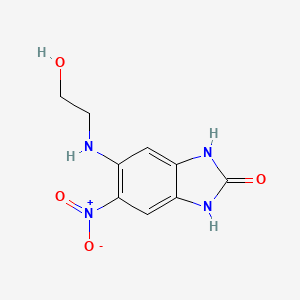 molecular formula C9H10N4O4 B3883482 5-[(2-HYDROXYETHYL)AMINO]-6-NITRO-2,3-DIHYDRO-1H-1,3-BENZODIAZOL-2-ONE 