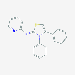 molecular formula C20H15N3S B388349 N-[3,4-diphenyl-1,3-thiazol-2(3H)-yliden]-N-(2-pyridyl)amine 