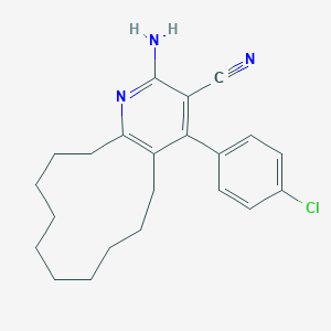 2-Amino-4-(4-chlorophenyl)-5,6,7,8,9,10,11,12,13,14-decahydrocyclododeca[b]pyridine-3-carbonitrile