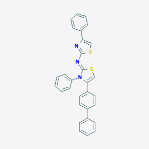 molecular formula C30H21N3S2 B388352 N-[(2Z)-4-(biphenyl-4-yl)-3-phenyl-1,3-thiazol-2(3H)-ylidene]-4-phenyl-1,3-thiazol-2-amine 