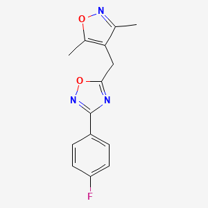 5-[(3,5-Dimethyl-1,2-oxazol-4-yl)methyl]-3-(4-fluorophenyl)-1,2,4-oxadiazole