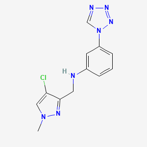 N-[(4-chloro-1-methyl-1H-pyrazol-3-yl)methyl]-3-(1H-tetrazol-1-yl)aniline