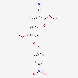 ethyl (Z)-2-cyano-3-[3-methoxy-4-[(4-nitrophenyl)methoxy]phenyl]prop-2-enoate