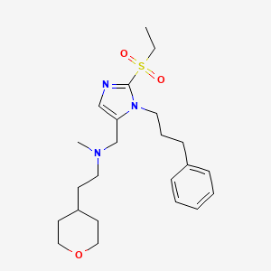 N-{[2-(ethylsulfonyl)-1-(3-phenylpropyl)-1H-imidazol-5-yl]methyl}-N-methyl-2-(tetrahydro-2H-pyran-4-yl)ethanamine