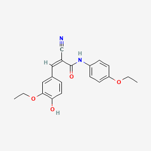 (Z)-2-cyano-3-(3-ethoxy-4-hydroxyphenyl)-N-(4-ethoxyphenyl)prop-2-enamide