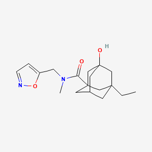 3-ethyl-5-hydroxy-N-(isoxazol-5-ylmethyl)-N-methyladamantane-1-carboxamide