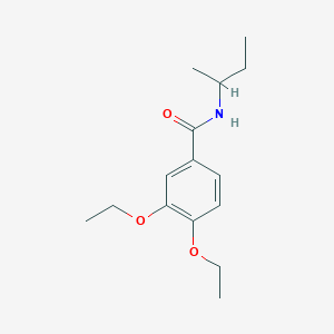 molecular formula C15H23NO3 B3883594 N-(sec-butyl)-3,4-diethoxybenzamide 