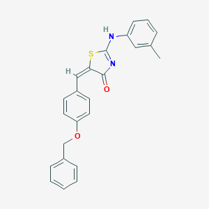 (5E)-2-(3-methylanilino)-5-[(4-phenylmethoxyphenyl)methylidene]-1,3-thiazol-4-one