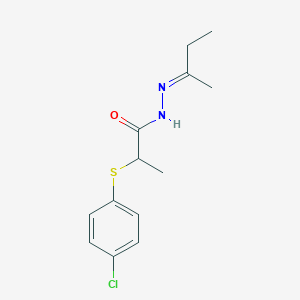 N-[(E)-butan-2-ylideneamino]-2-(4-chlorophenyl)sulfanylpropanamide