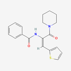 N-(1-(PIPERIDINE-1-CARBONYL)-2-THIOPHEN-2-YL-VINYL)-BENZAMIDE