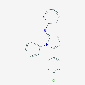 N-(4-(4-chlorophenyl)-3-phenyl-1,3-thiazol-2(3H)-ylidene)-N-(2-pyridinyl)amine