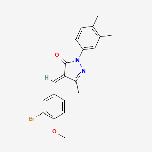 (4E)-4-[(3-bromo-4-methoxyphenyl)methylidene]-2-(3,4-dimethylphenyl)-5-methylpyrazol-3-one