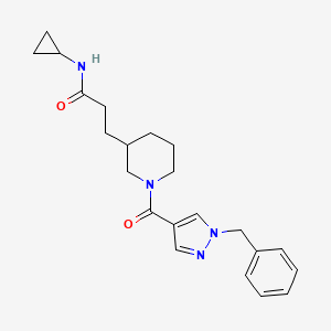 3-{1-[(1-benzyl-1H-pyrazol-4-yl)carbonyl]-3-piperidinyl}-N-cyclopropylpropanamide