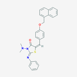 3-(Dimethylamino)-5-[4-(1-naphthylmethoxy)benzylidene]-2-(phenylimino)-1,3-thiazolidin-4-one