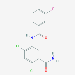 2,4-dichloro-5-[(3-fluorobenzoyl)amino]benzamide