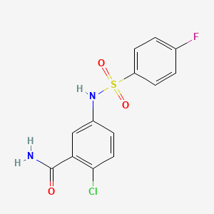 2-chloro-5-{[(4-fluorophenyl)sulfonyl]amino}benzamide