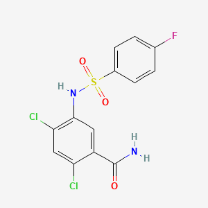 2,4-Dichloro-5-[(4-fluorophenyl)sulfonylamino]benzamide