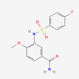 3-[(4-Fluorophenyl)sulfonylamino]-4-methoxybenzamide