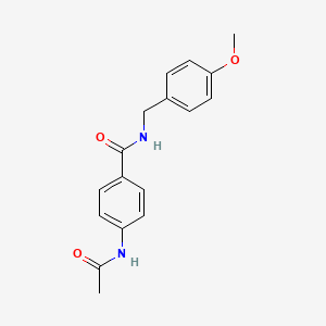 4-acetamido-N-[(4-methoxyphenyl)methyl]benzamide