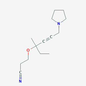 2-{[1-ETHYL-1-METHYL-4-(1-PYRROLIDINYL)-2-BUTYNYL]OXY}ETHYL CYANIDE