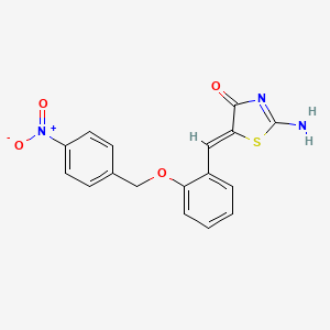 (5Z)-2-IMINO-5-({2-[(4-NITROPHENYL)METHOXY]PHENYL}METHYLIDENE)-1,3-THIAZOLIDIN-4-ONE