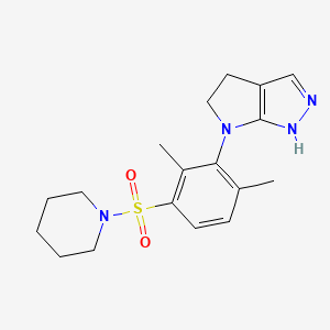 6-[2,6-dimethyl-3-(1-piperidinylsulfonyl)phenyl]-1,4,5,6-tetrahydropyrrolo[2,3-c]pyrazole