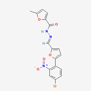 molecular formula C17H12BrN3O5 B3883981 N'-{[5-(4-bromo-2-nitrophenyl)-2-furyl]methylene}-5-methyl-2-furohydrazide 