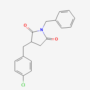 1-Benzyl-3-[(4-chlorophenyl)methyl]pyrrolidine-2,5-dione