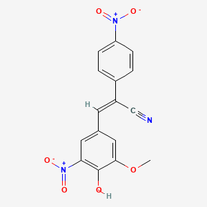 (Z)-3-(4-hydroxy-3-methoxy-5-nitrophenyl)-2-(4-nitrophenyl)prop-2-enenitrile