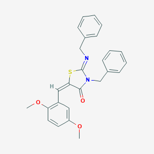 3-Benzyl-2-(benzylimino)-5-(2,5-dimethoxybenzylidene)-1,3-thiazolidin-4-one