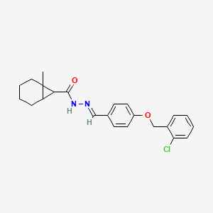 N'-[(E)-{4-[(2-chlorobenzyl)oxy]phenyl}methylidene]-1-methylbicyclo[4.1.0]heptane-7-carbohydrazide