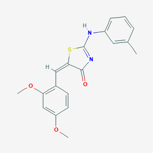 (5E)-5-[(2,4-dimethoxyphenyl)methylidene]-2-(3-methylanilino)-1,3-thiazol-4-one