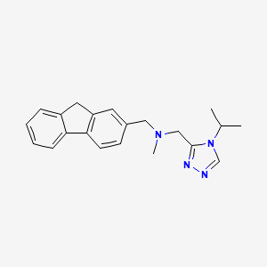 (9H-fluoren-2-ylmethyl)[(4-isopropyl-4H-1,2,4-triazol-3-yl)methyl]methylamine