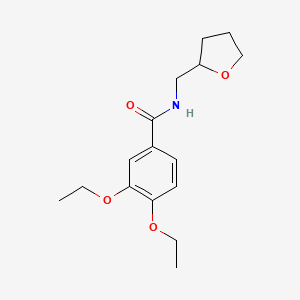 molecular formula C16H23NO4 B3884085 3,4-DIETHOXY-N-[(OXOLAN-2-YL)METHYL]BENZAMIDE 