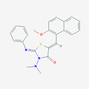 3-(Dimethylamino)-5-[(2-methoxy-1-naphthyl)methylene]-2-(phenylimino)-1,3-thiazolidin-4-one