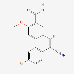 molecular formula C17H12BrNO3 B3884124 5-[2-(4-bromophenyl)-2-cyanovinyl]-2-methoxybenzoic acid 