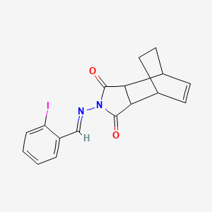 molecular formula C17H15IN2O2 B3884131 2-{[(E)-(2-iodophenyl)methylidene]amino}-3a,4,7,7a-tetrahydro-1H-4,7-ethanoisoindole-1,3(2H)-dione 