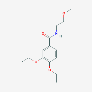 molecular formula C14H21NO4 B3884147 3,4-diethoxy-N-(2-methoxyethyl)benzamide 